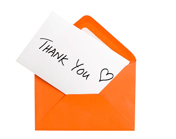 Thank You note stock photo