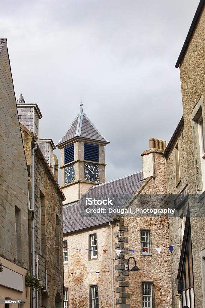 Południe Ulica handlowa w Lerwick Shetland Islands - Zbiór zdjęć royalty-free (Architektura)
