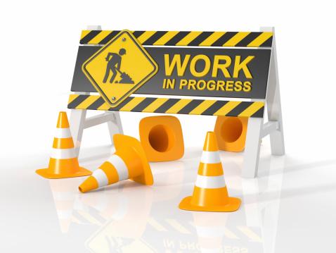 Work In Progress Stock Photo - Download Image Now - Construction Site, Sign, Incomplete - iStock
