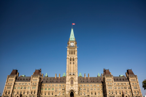 Edificio gubernamental en Parliament Hill, Ottawa en photo