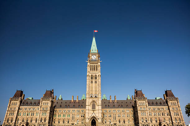 Government Building on Parliament Hill in Ottawa stock photo