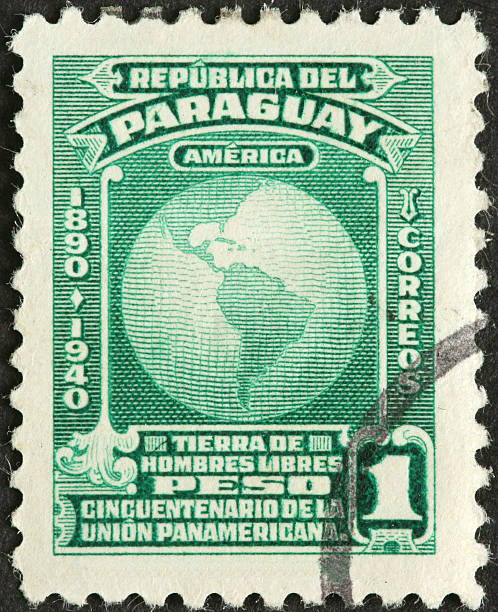 istock earth on an old Paraguay stamp 185244795