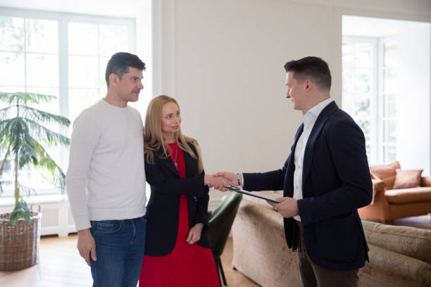istock Successful couple purchases residence with manager support 1852450640