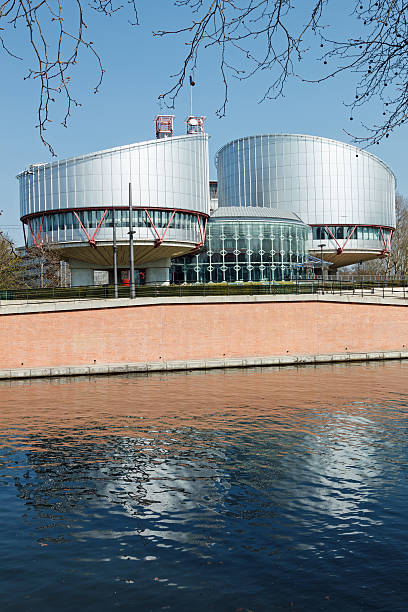 Strasbourg: Building - European Court of Human Rights "The Building of the European Court of Human Rights in Strasbourg, Alsace, France." european court of human rights stock pictures, royalty-free photos & images