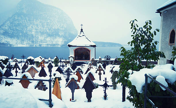 Photo of Beautiful cemetery in Winter, Hallstatt Upper Austria