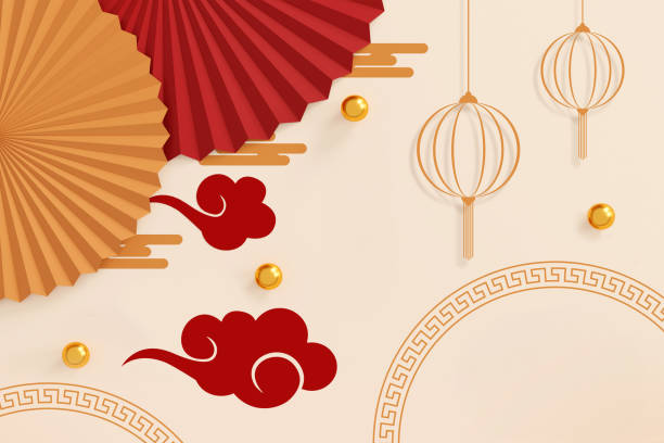 Happy Chinese New Year. 3D Illustrations.