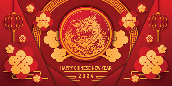 Embrace prosperity in 2024! Elevate designs with Year of the Dragon's red and gold charm, Symbolizing Prosperity and Cultural Richness. 
Luxurious 3D illustrations for festive greeting cards and podium displays.