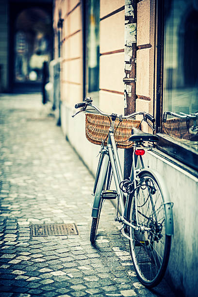 istock Old bike on street 185246163