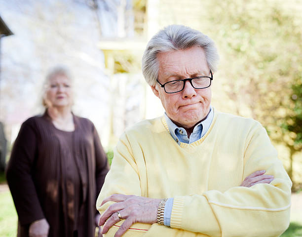 istock Unhappy Senior Couple 185246306