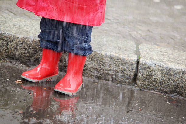 istock Little Red Wellingtons in the Rain 185246350
