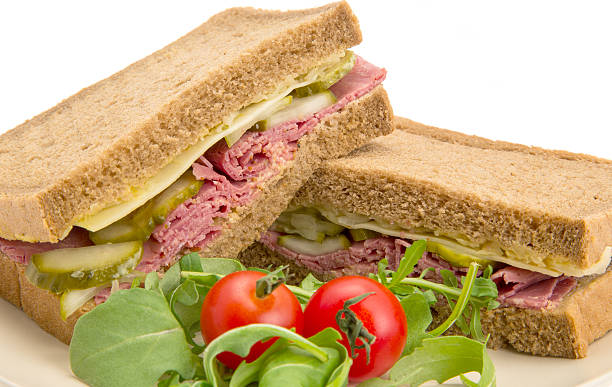 istock New York style Pastrami sandwich on rye bread 185246510