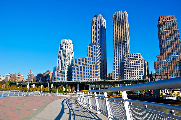 istock Upper West Side cityscape along Hudson River pier, Manhattan, NYC 185246883