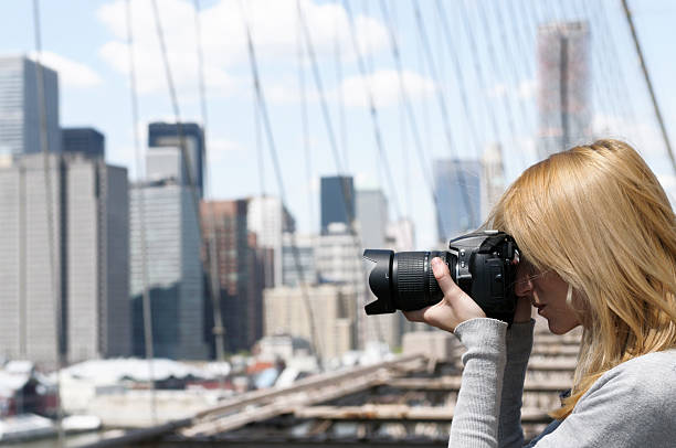 istock Young Woman Taking Picture,NYC. 185247079