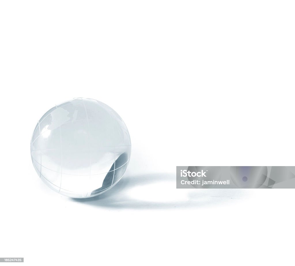 crystal globo isolado em fundo branco - Royalty-free Globo terrestre de escritório Foto de stock