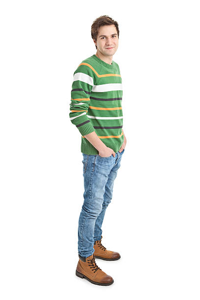 Green pants for hospital staff front and back isolated on white background