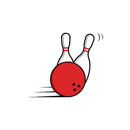 Bowling Sport  Illustration. Vector Bowling Icon.