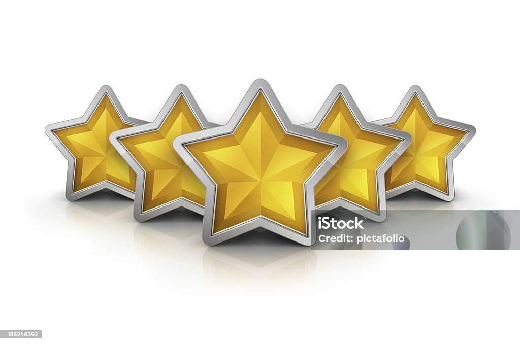 Icono de premio five star - Foto de stock de Dorado - Color libre de derechos