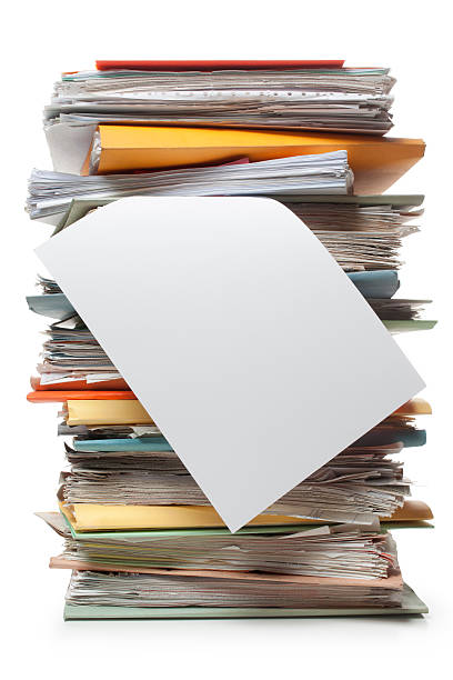 plik folderów - stack paper document heap zdjęcia i obrazy z banku zdjęć
