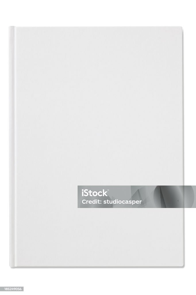 Plain blank white notebook isolated on a white background Blank Book on white background. Book Stock Photo