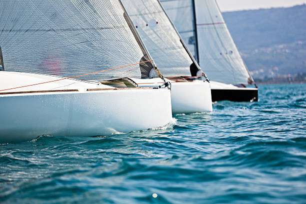 regatta - sailboat race fotografías e imágenes de stock