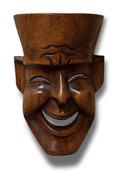 máscara de madeira talhada - fetish mask - fotografias e filmes do acervo