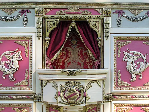 Photo of Elaborately Designed Puppet Theater: Reds and Gold