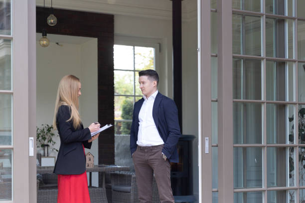 istock Blonde estate agent to access residence for selling 1852503729