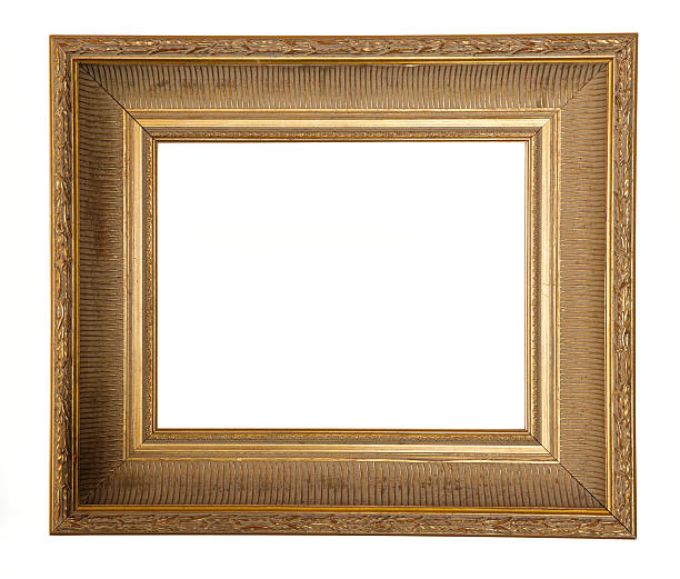 istock Ornate carved gilded picture frame. 185250554