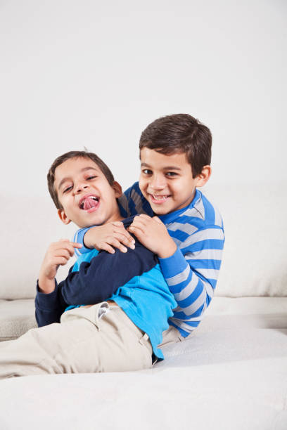 istock Twin boys acting goofy 185250593
