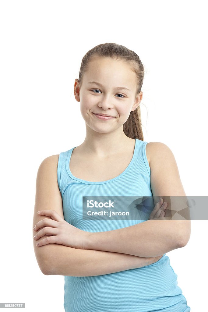 Felice ragazza adolescente - Foto stock royalty-free di 12-13 anni