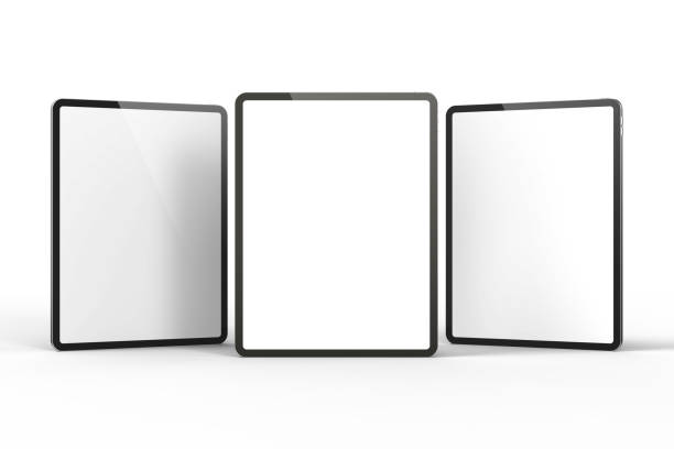 Mockup of a tablet with a blank screen 3D Rendering