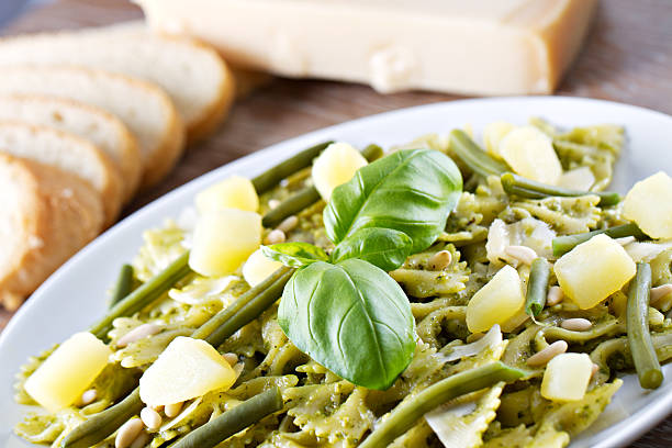 istock Pasta with pesto sauce 185251319