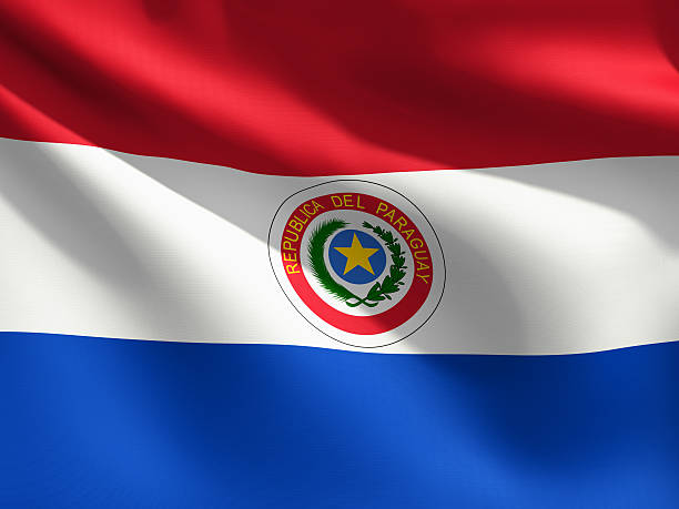 Nahaufnahme Flagge-Paraguay – Foto