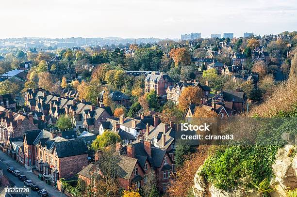 Foto de Nottingham Vista Aérea e mais fotos de stock de Nottingham - Nottingham, Floresta de Sherwood, Cidade pequena