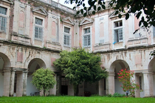 cloister of Merveille within the abbey of Mont-Saint-Michel.