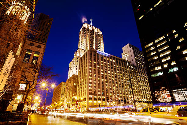 istock North Michigan Avenue, Downtown Chicago, at Night 185253298