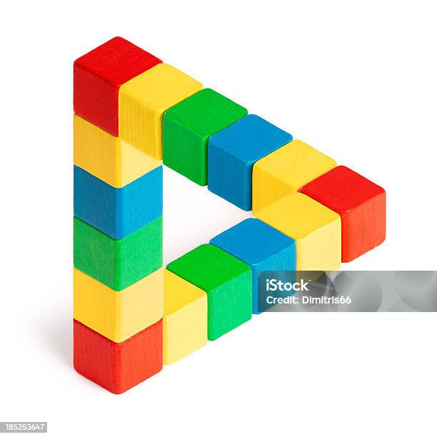 Penrose Triangle Stockfoto und mehr Bilder von Bauklotz - Bauklotz, Freisteller – Neutraler Hintergrund, Dreieck