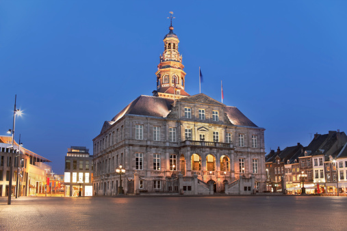 Town-hall in Maastricht at dusk.please see my other photos of Maastricht: