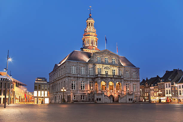 Town-hall in Maastricht stock photo