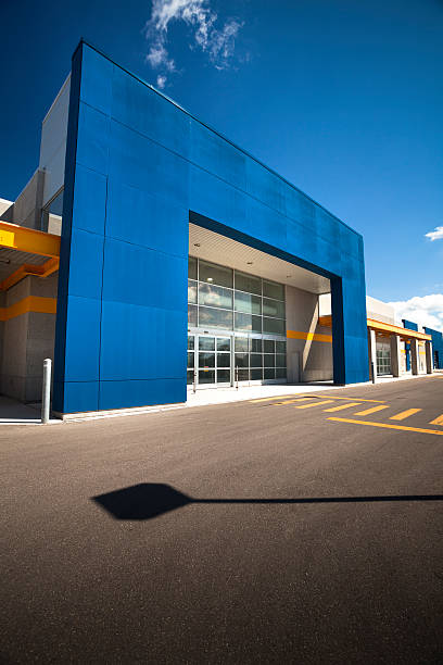 istock Retail store with blank sign 185253844