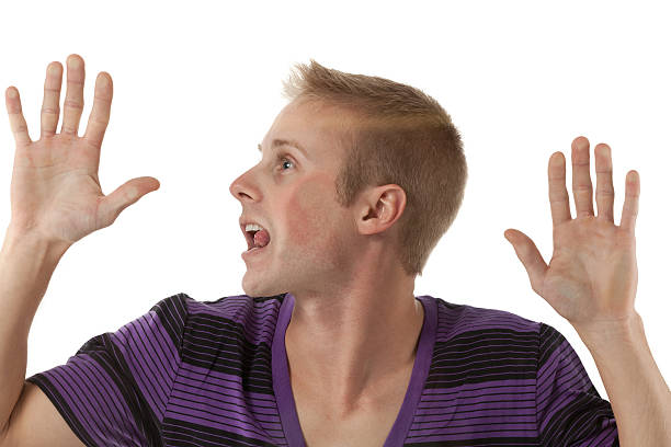 istock Man pressing face against glass 185253847