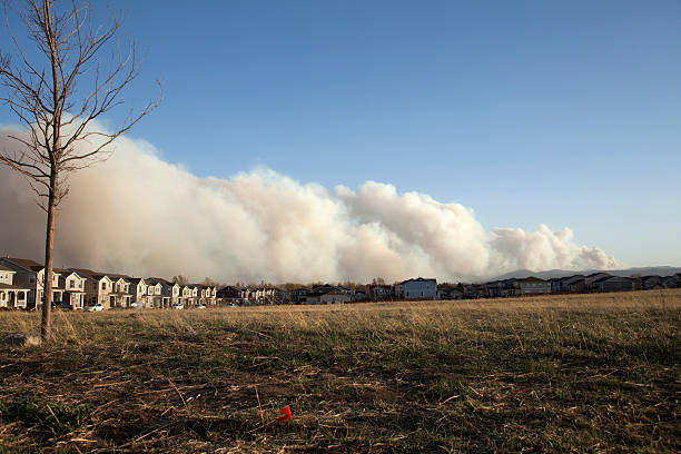 casas com smoky colorado rocky mountains wild fogo em - platte river - fotografias e filmes do acervo