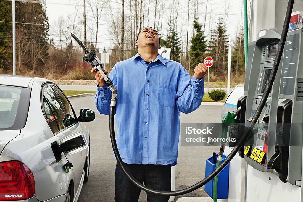 Posto de Gasolina Frustração - Royalty-free Bomba de Combustível Foto de stock