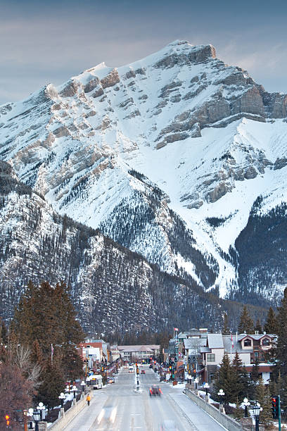 istock Main Street In Banff Alberta Winter 185254290