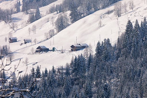 istock Spring Snowfall, Morning in Swiss Alps 185254295