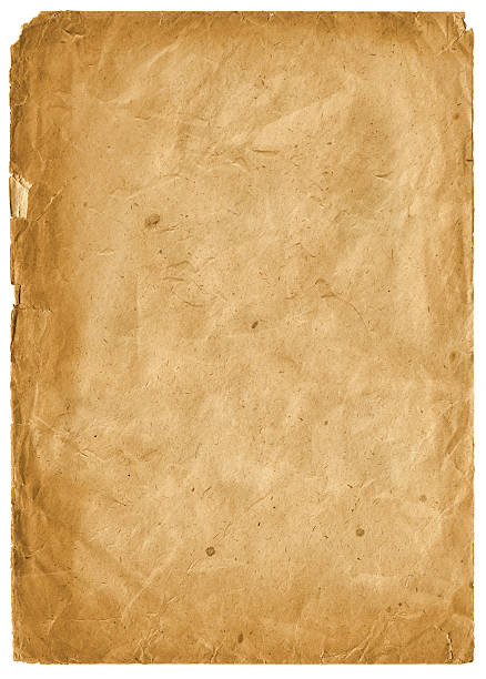 blank old crumpled paper stock photo