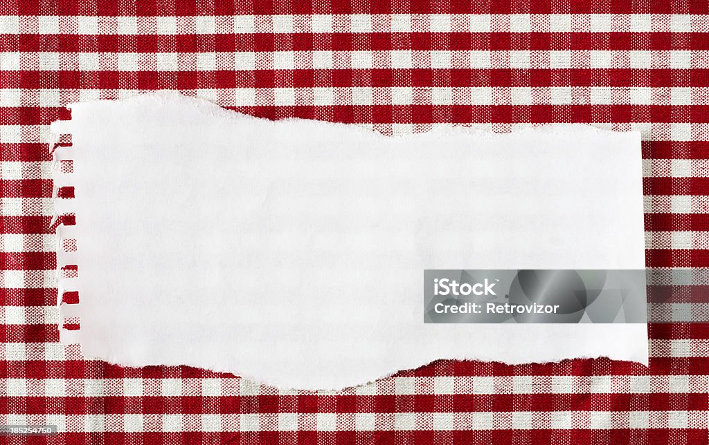 Papel na red tableclot - Royalty-free Algodão Foto de stock