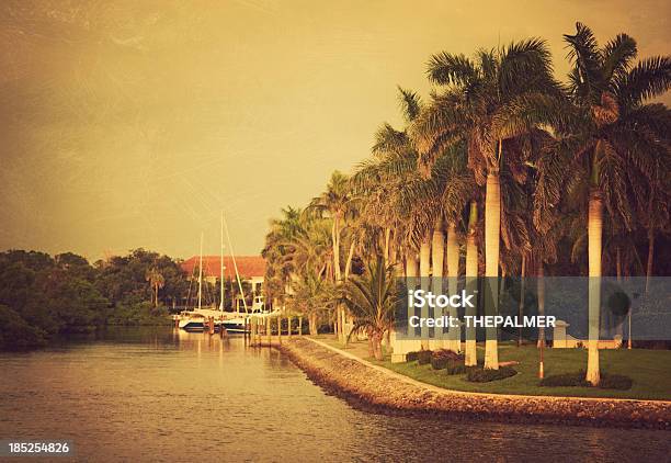 Photo libre de droit de Canal De Naples En Floride banque d'images et plus d'images libres de droit de Arbre - Arbre, Architecture, Baie - Eau