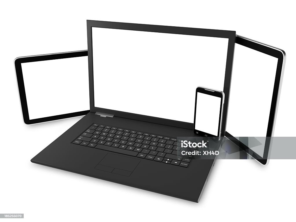 digital tablet, portatile e smart phone - Foto stock royalty-free di Attrezzatura