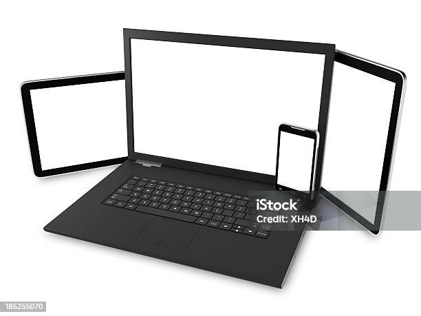 ノートパソコンデジタルタブレットスマートフォン - つながりのストックフォトや画像を多数ご用意 - つながり, アイデア, イラストレーション